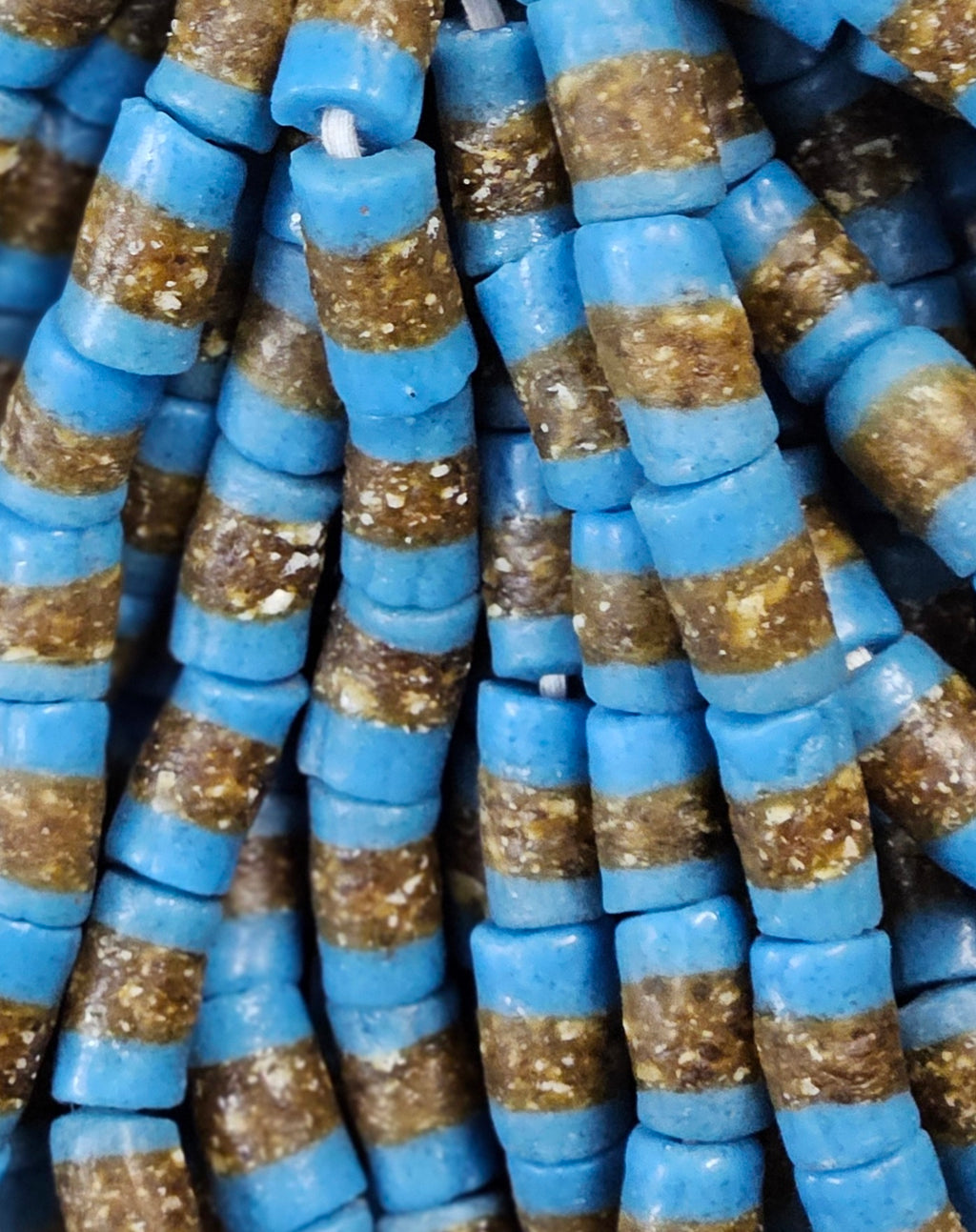 Handcrafted African Recycled Glass Beads - Medium Tube Beads #1352