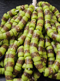 Handcrafted African Recycled Glass Beads - Medium Tube Beads #1351