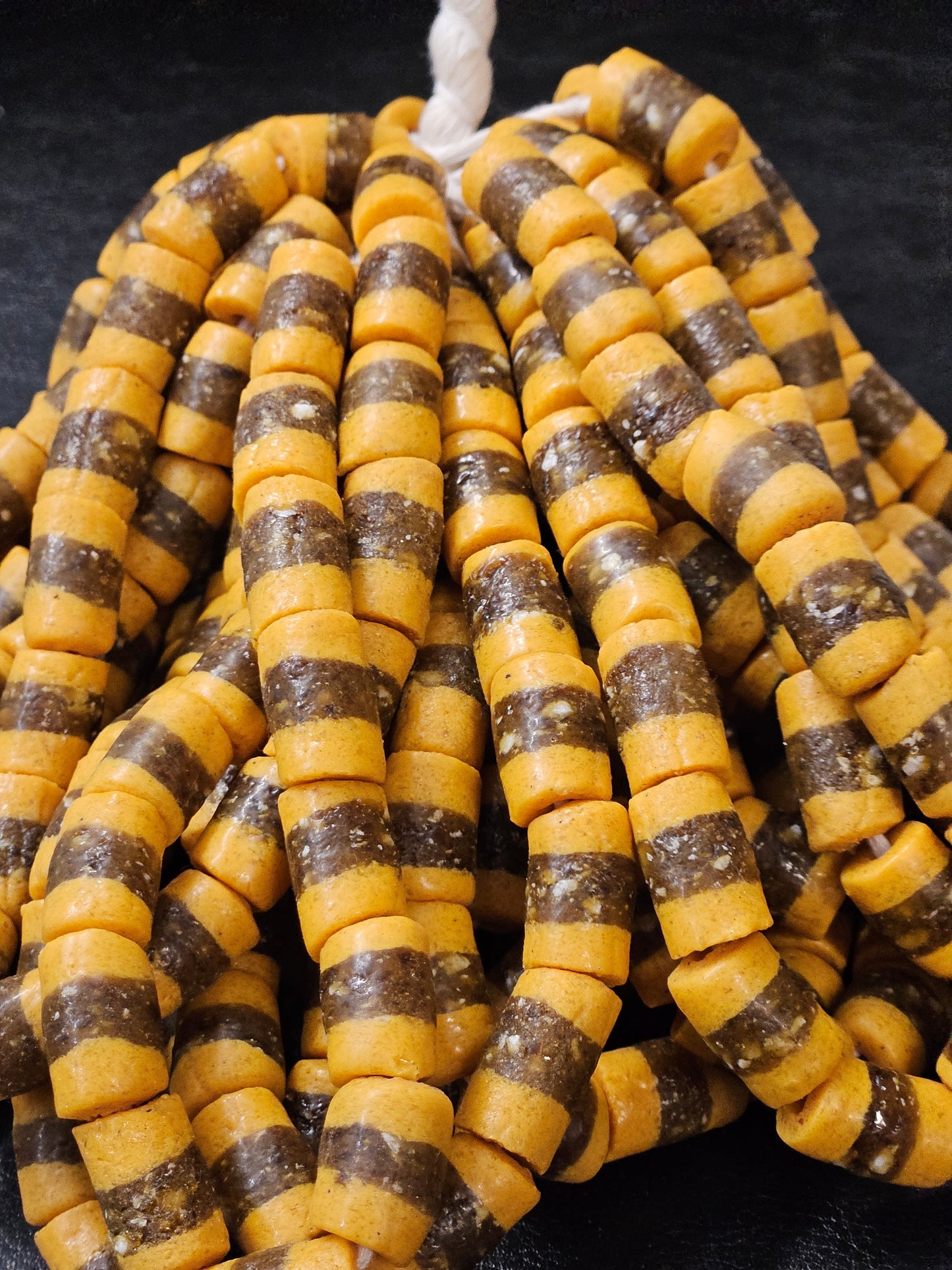 Handcrafted African Recycled Glass Beads - Medium Tube Beads #1356
