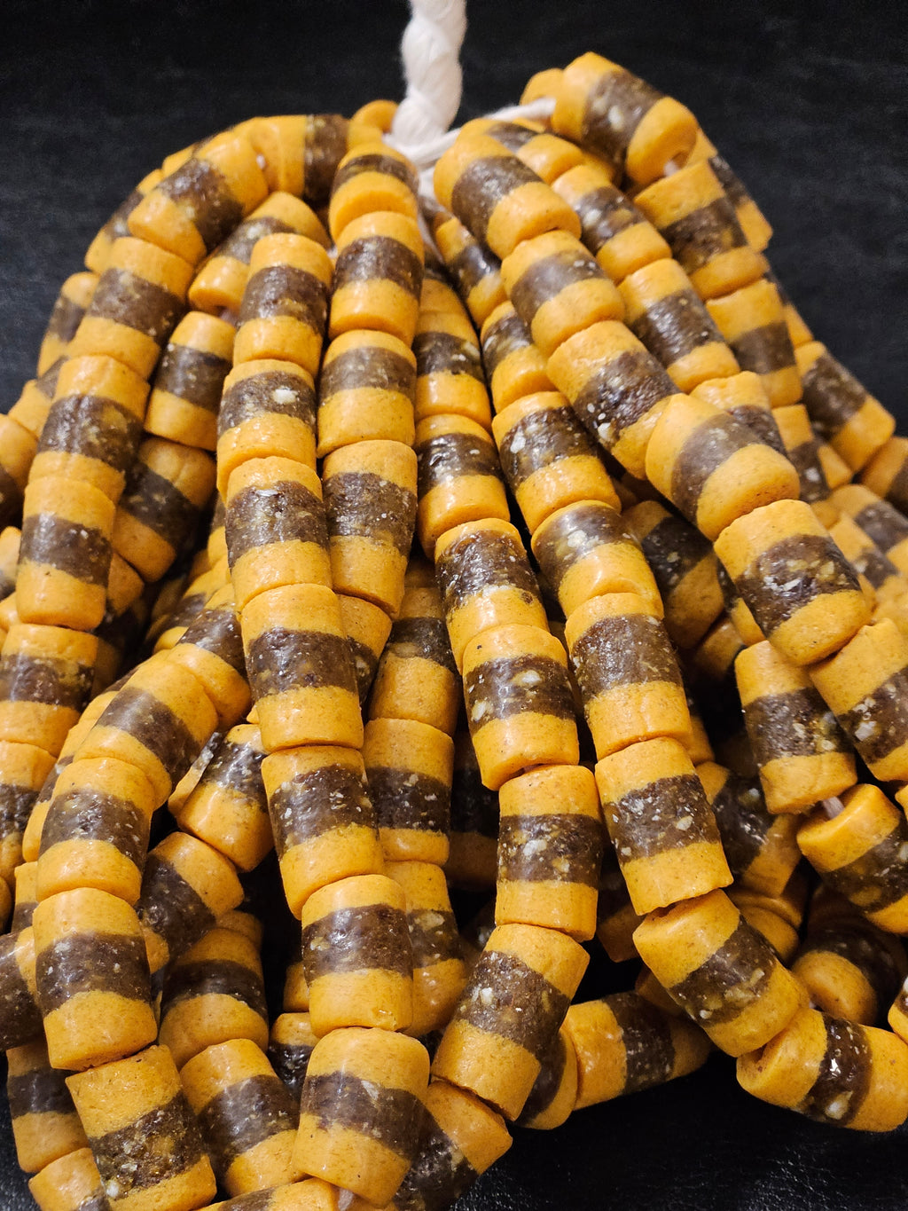 Handcrafted African Recycled Glass Beads - Medium Tube Beads #1356