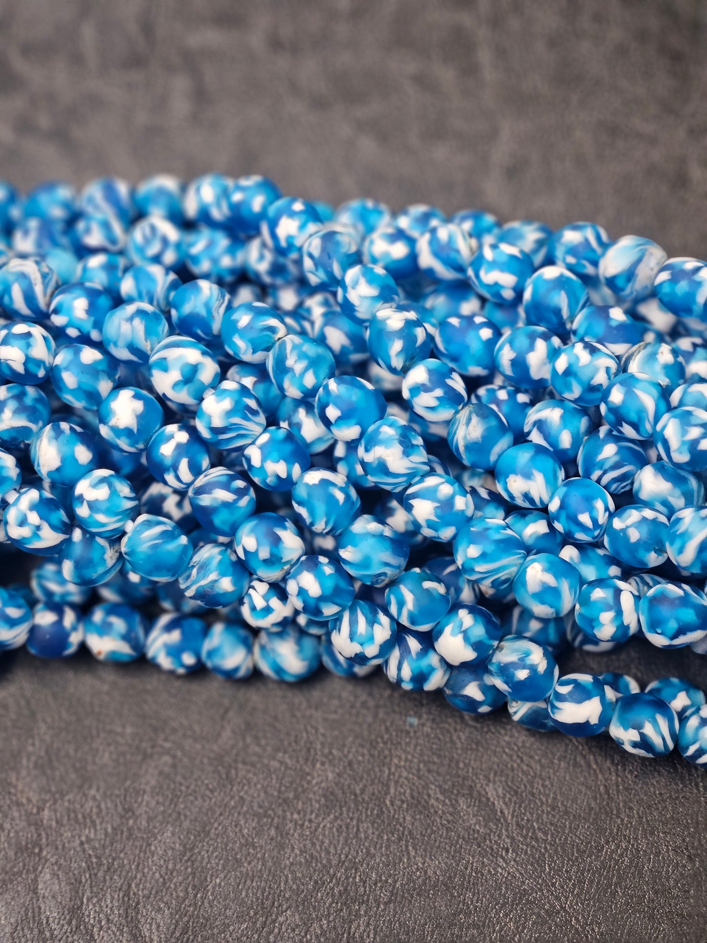 Fused African Recycled Glass Beads – Round #3517