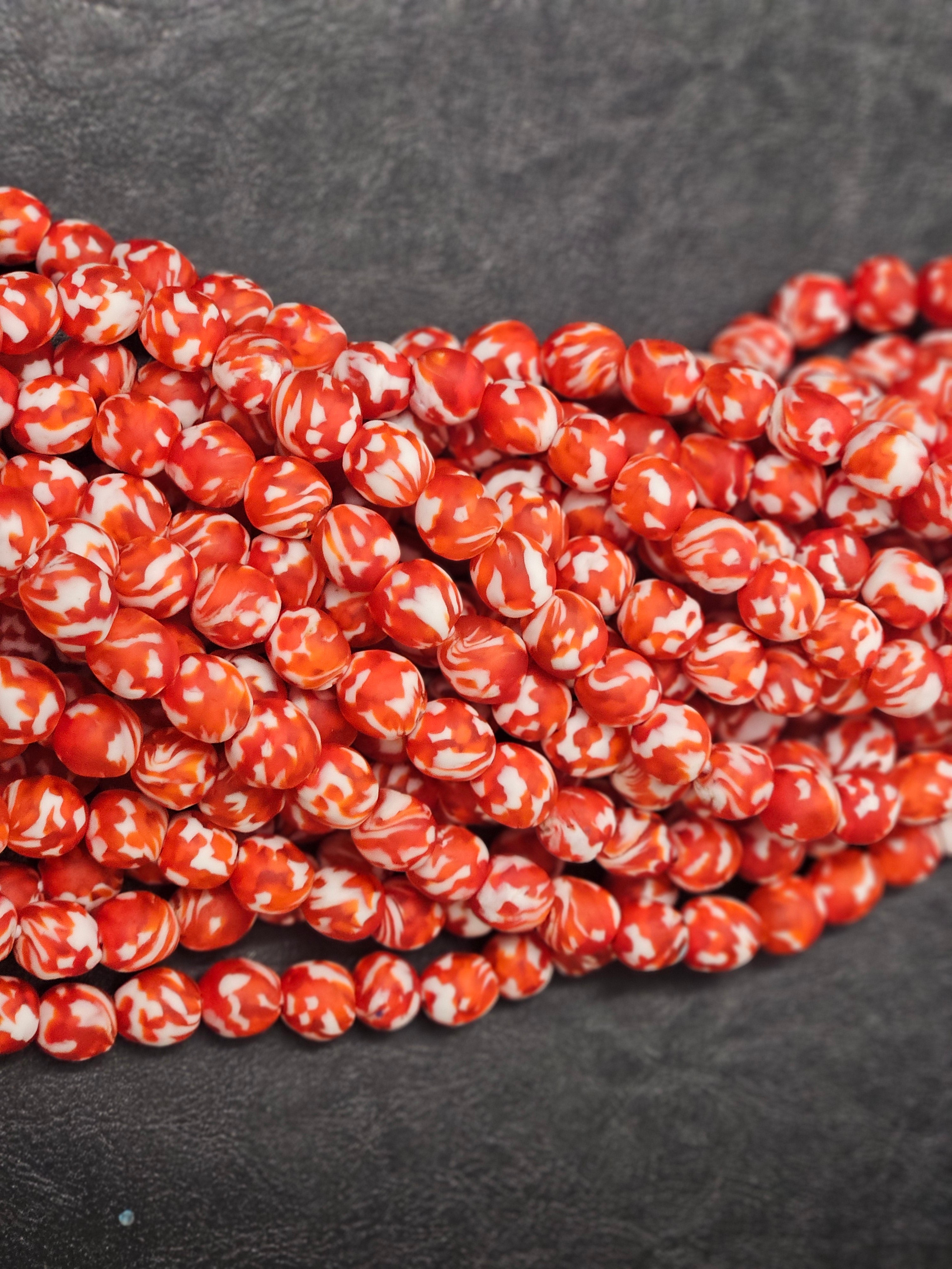 Fused African Recycled Glass Beads – Round #3519