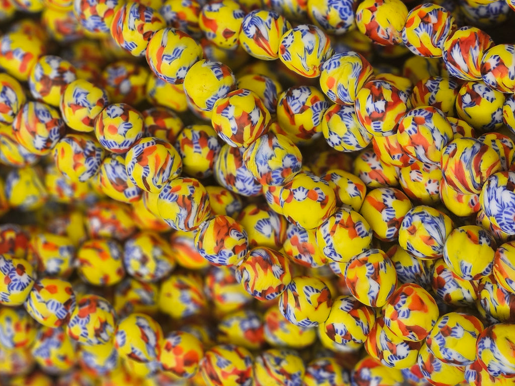 Fused African Recycled Glass Beads – Round #3516