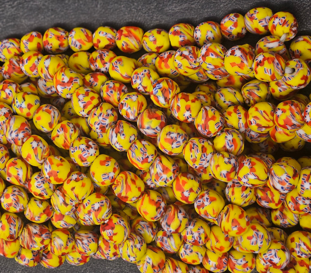 Fused African Recycled Glass Beads – Round #3513