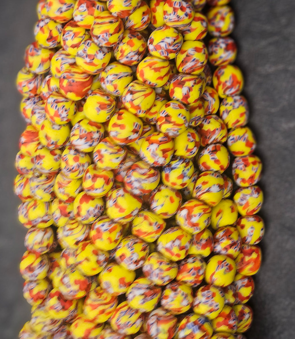 Fused African Recycled Glass Beads – Round #3513