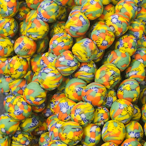 Fused African Recycled Glass Beads – Round #3510