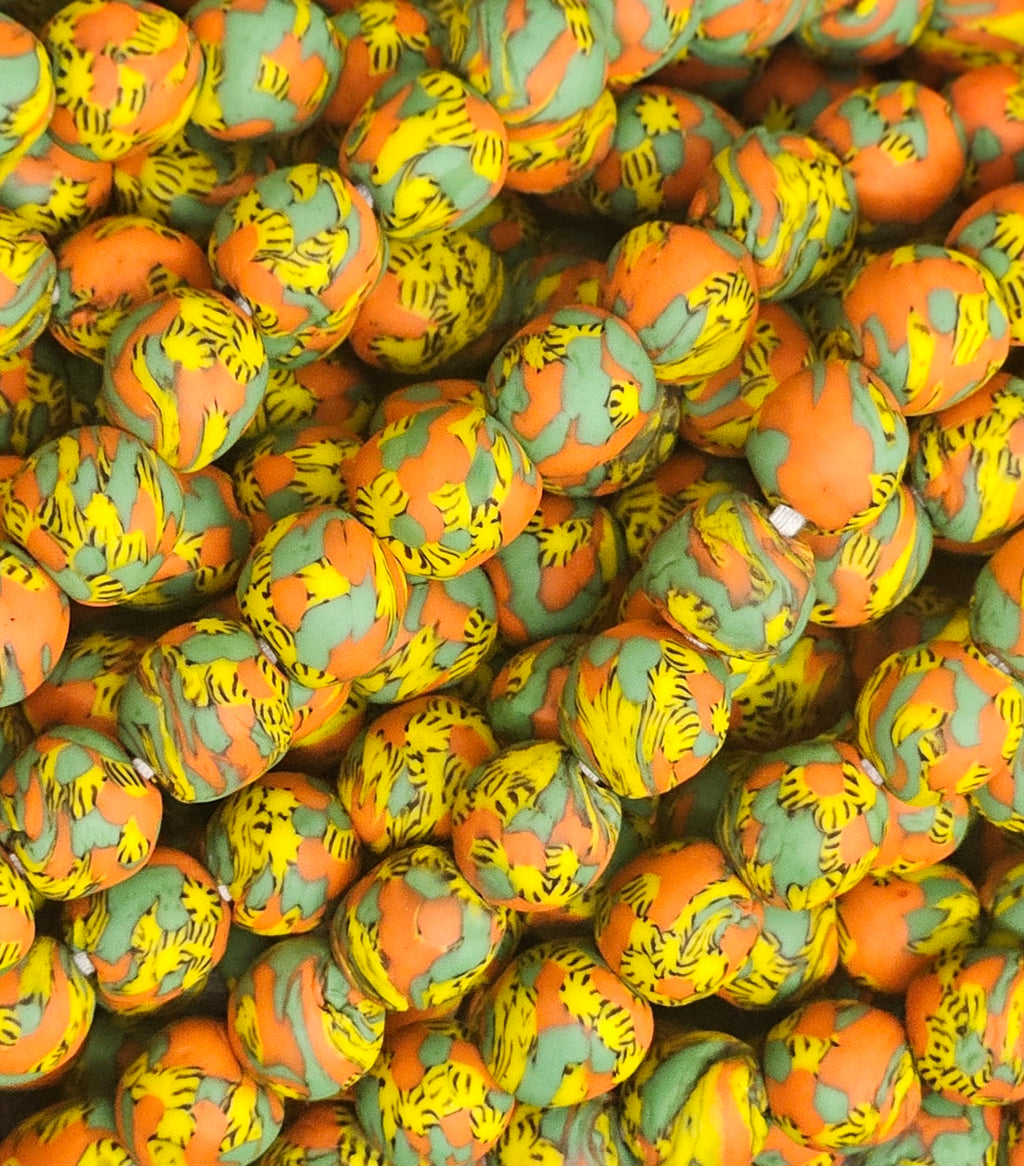 Fused African Recycled Glass Beads – Round #3507