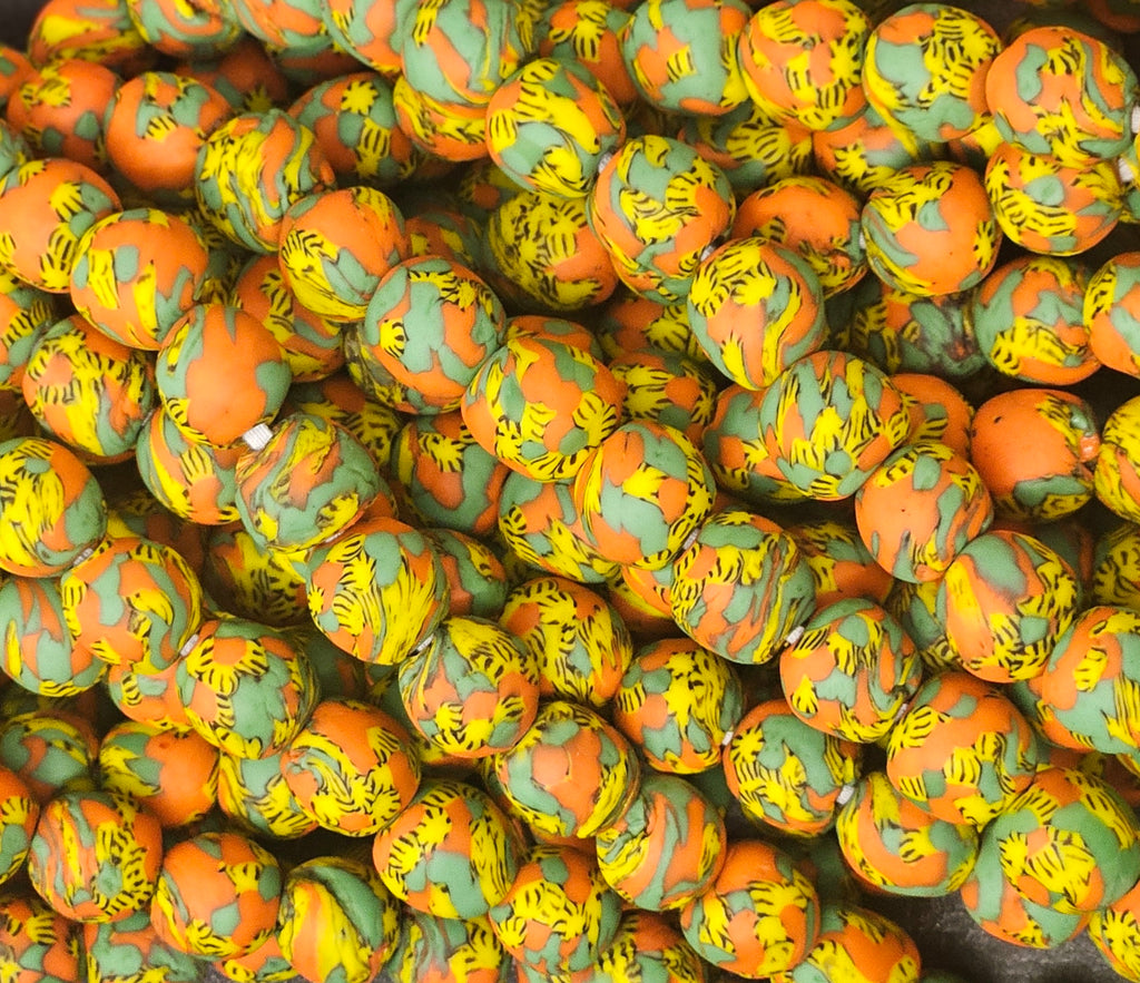 Fused African Recycled Glass Beads – Round #3507