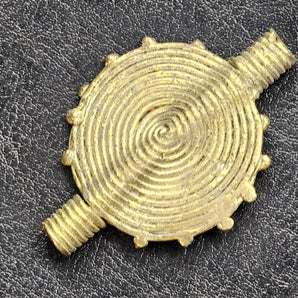 African Brass Pendant from Ghana - #5507