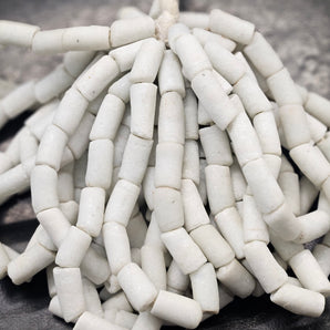 African Recycled Glass Beads - Tube Beads #1401