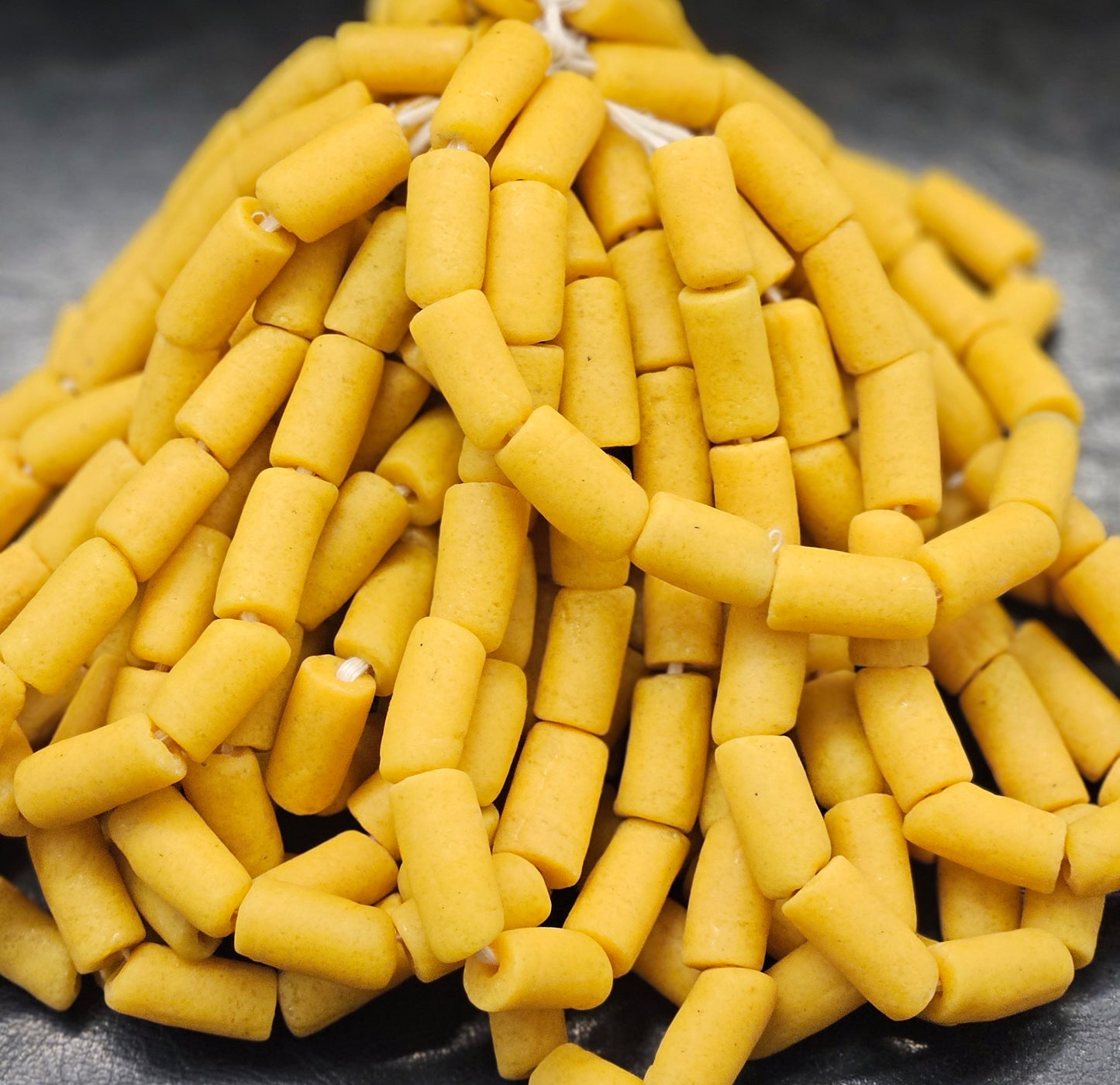 African Recycled Glass Beads - Tube Beads #1404