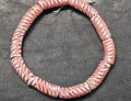 Painted African Recycled Glass Beads - Tube Beads #1510