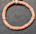 Painted African Recycled Glass Beads - Tube Beads #1513