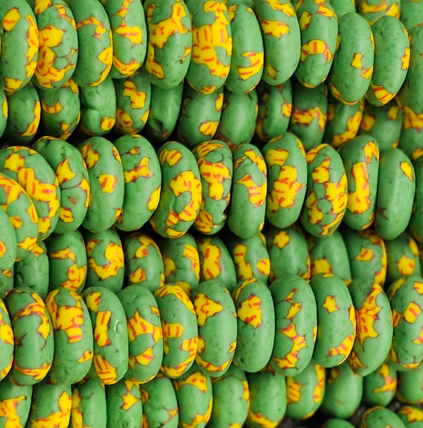 XLarge Refractured African Recycled Glass Spacer Beads – #3820