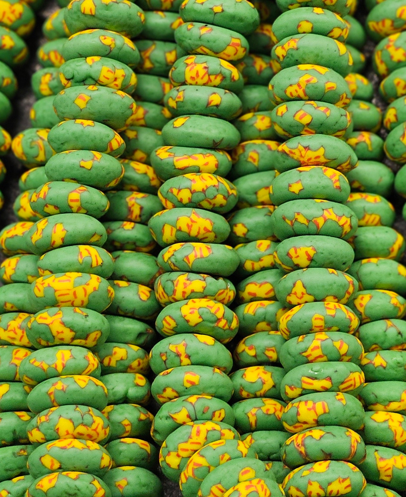 XLarge Refractured African Recycled Glass Spacer Beads – #3820