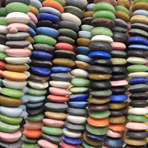 Multicolored Ashanti Disc Spacer Beads - #2104