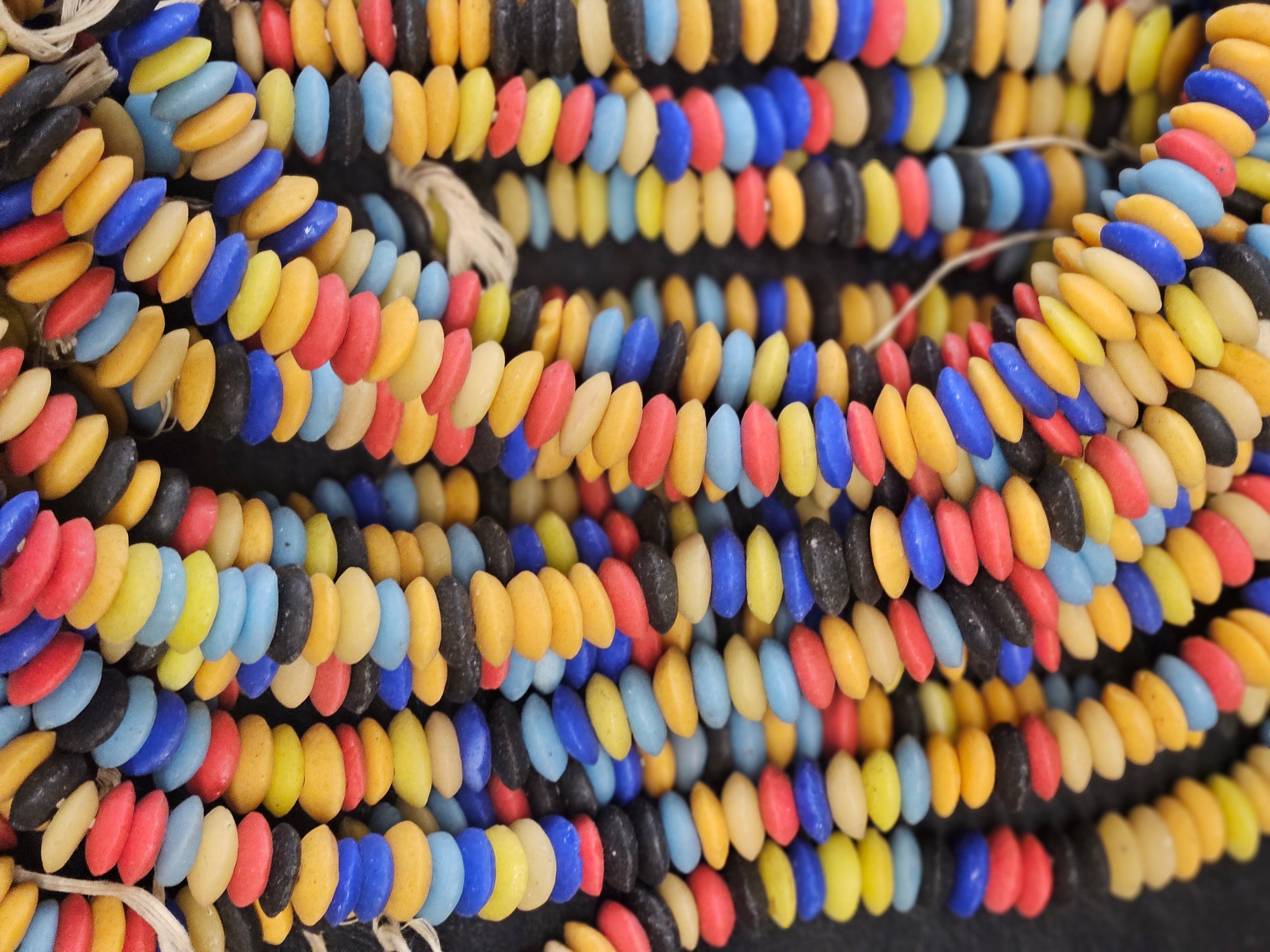 Multicolored Ashanti Disc Spacer Beads - #2111
