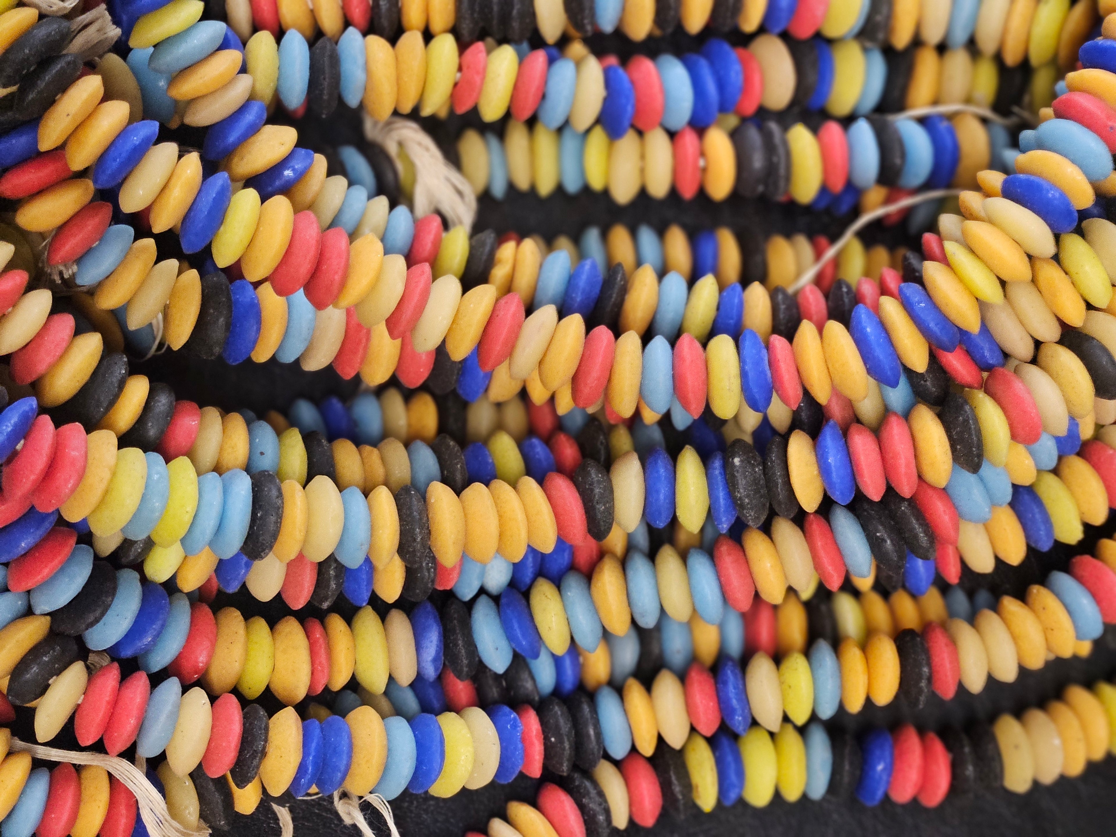 Multicolored Ashanti Disc Spacer Beads - #2111