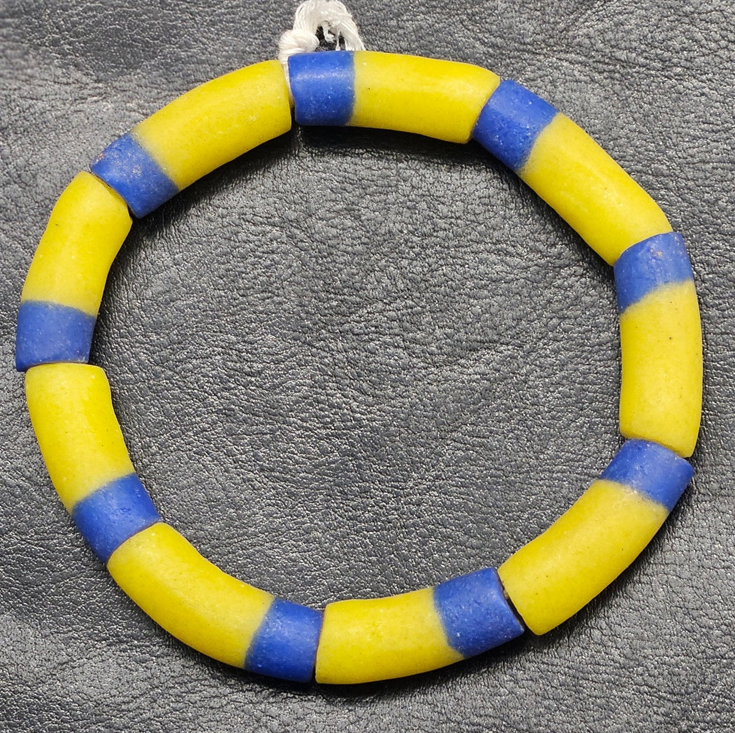 Handcrafted Krobo Recycled Glass Beads - Long Tube Beads #1710