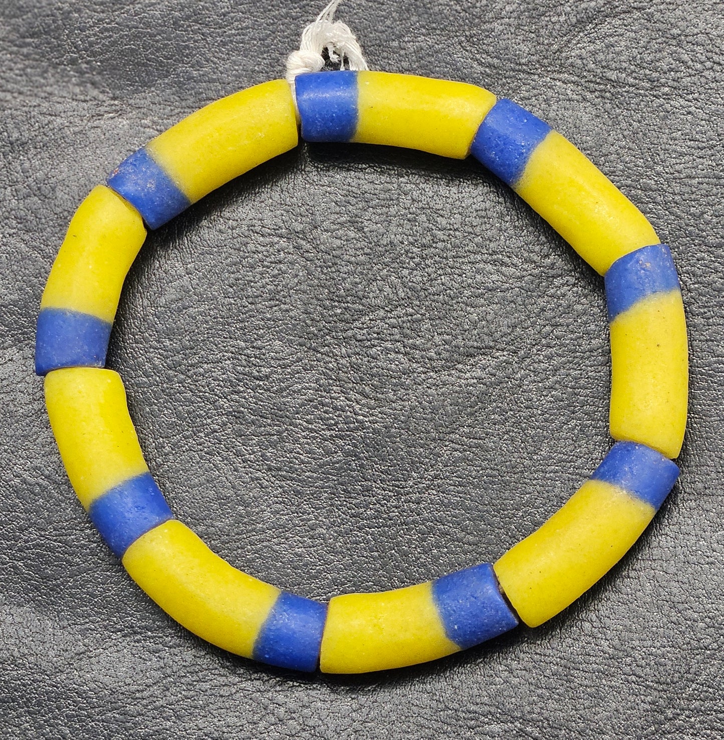 Handcrafted Krobo Recycled Glass Beads - Long Tube Beads #1710