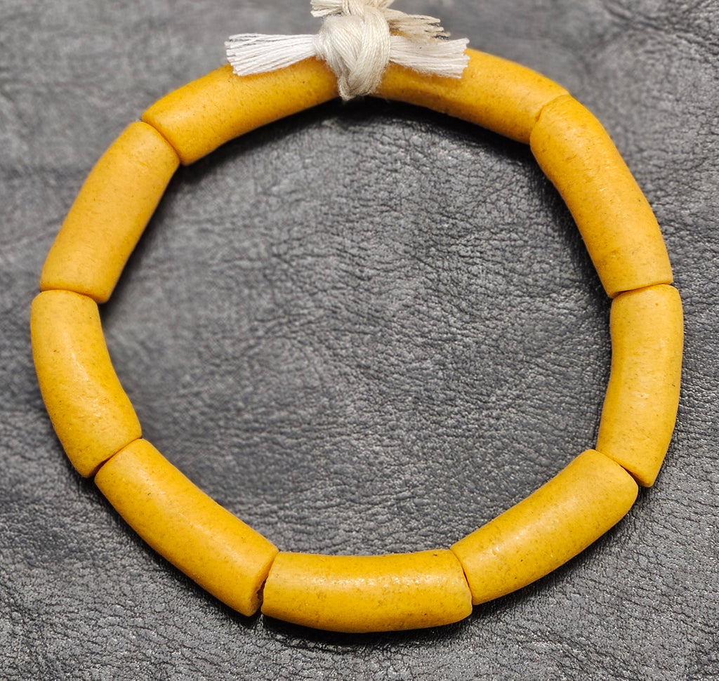 Handcrafted African Recycled Glass Beads - Long Tube Beads #1707