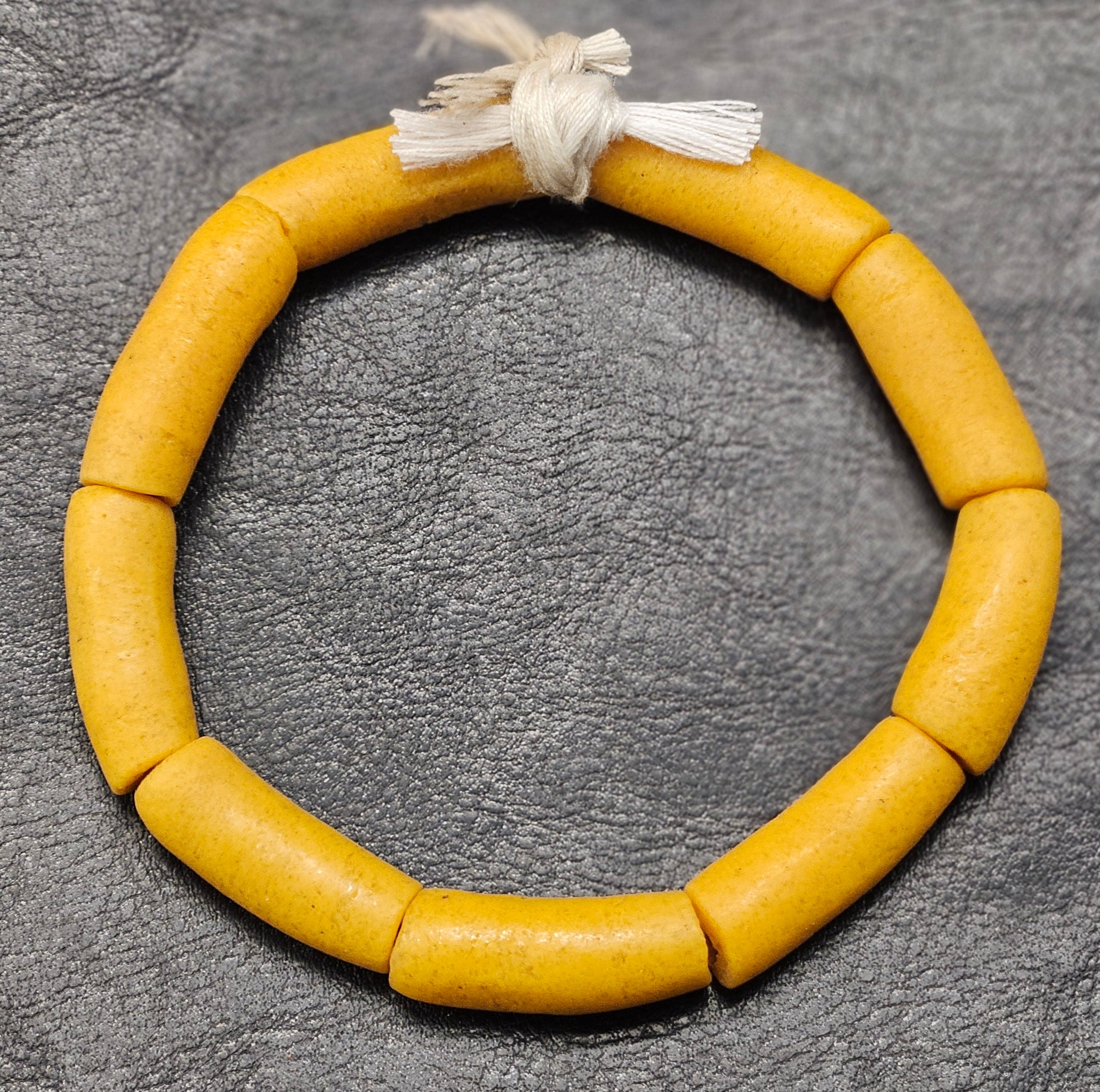 Handcrafted African Recycled Glass Beads - Long Tube Beads #1707