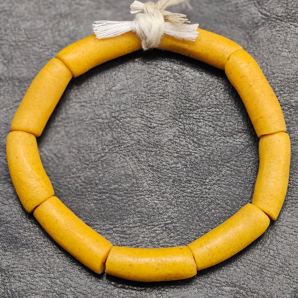 Handcrafted African Recycled Glass Beads - Long Tube Beads #1707