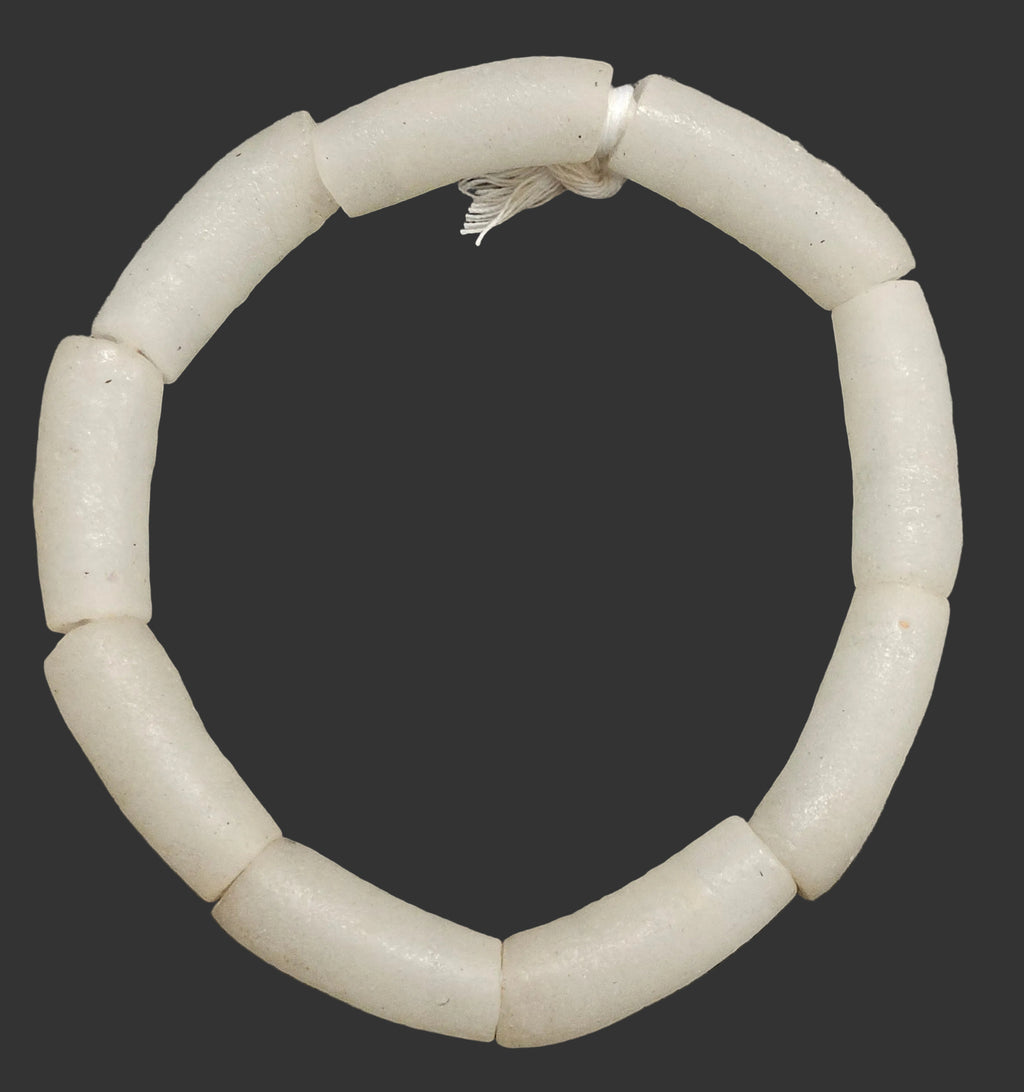 Handcrafted African Recycled Glass Beads - Long Tube Beads #1706