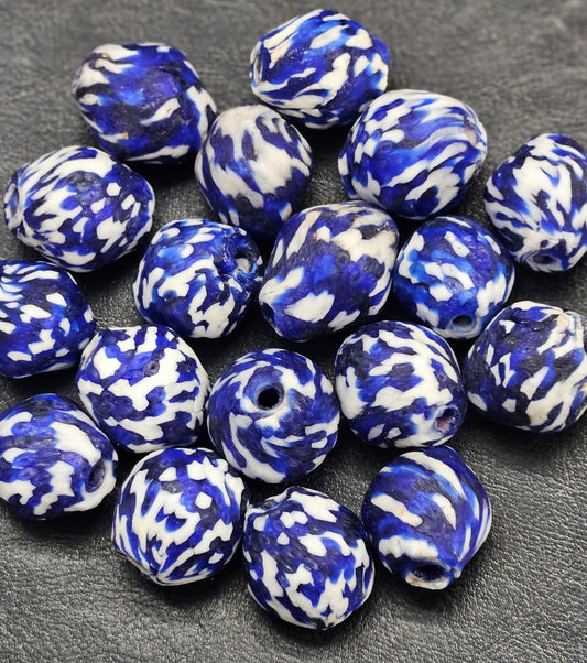 Krobo Recycled Glass Focal Beads - #3902