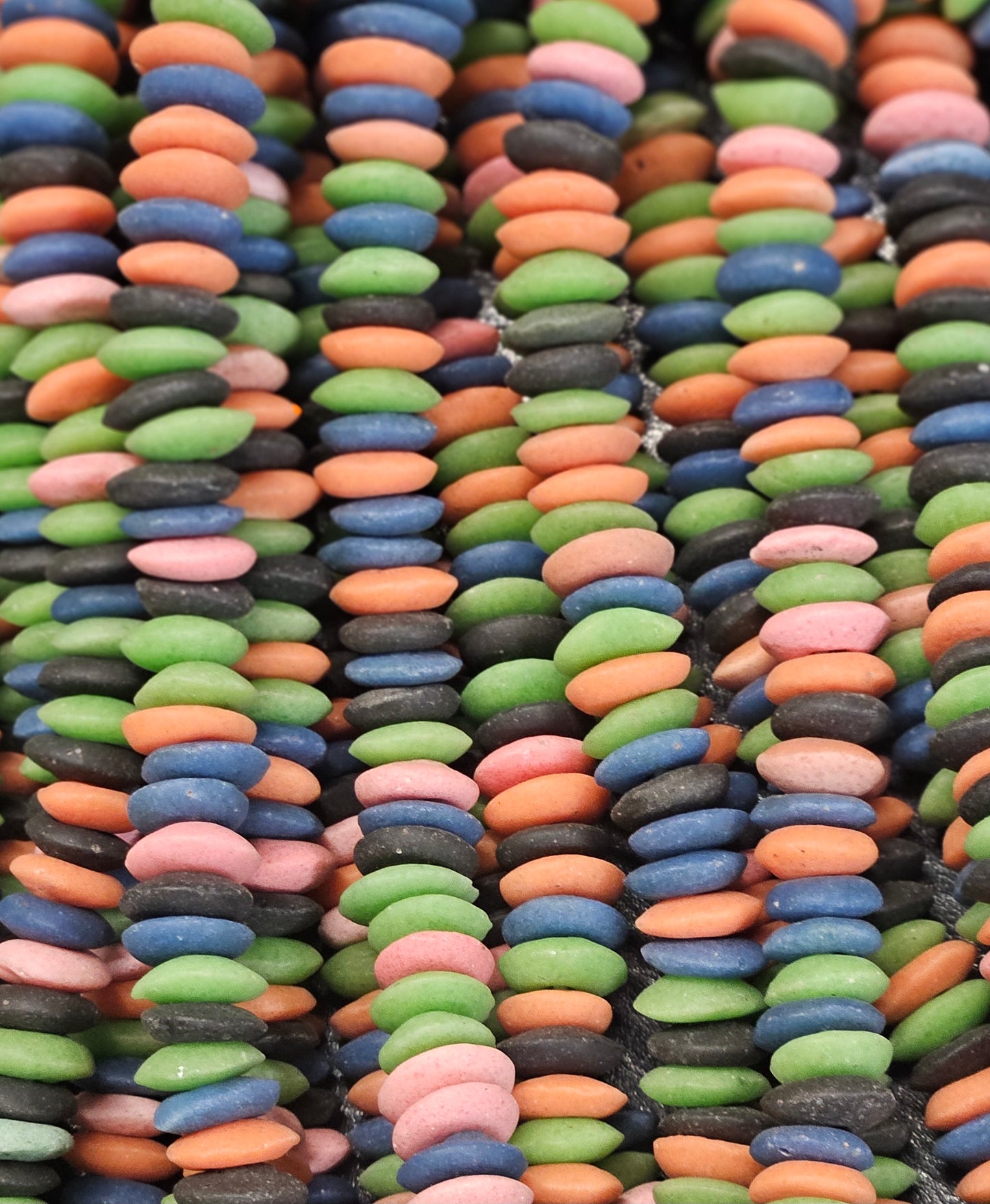 Multicolored Ashanti Disc Spacer Beads - #2106