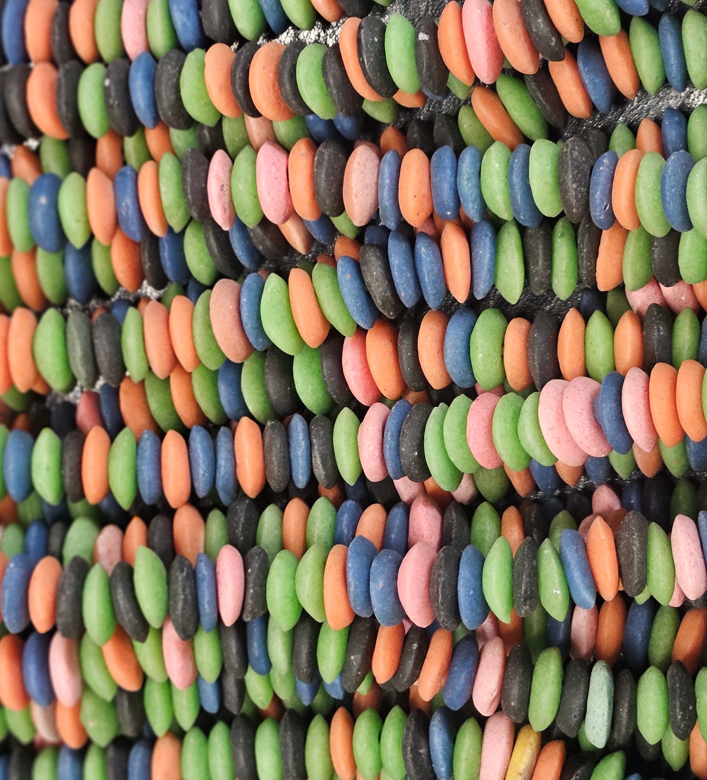 Multicolored Ashanti Disc Spacer Beads - #2106