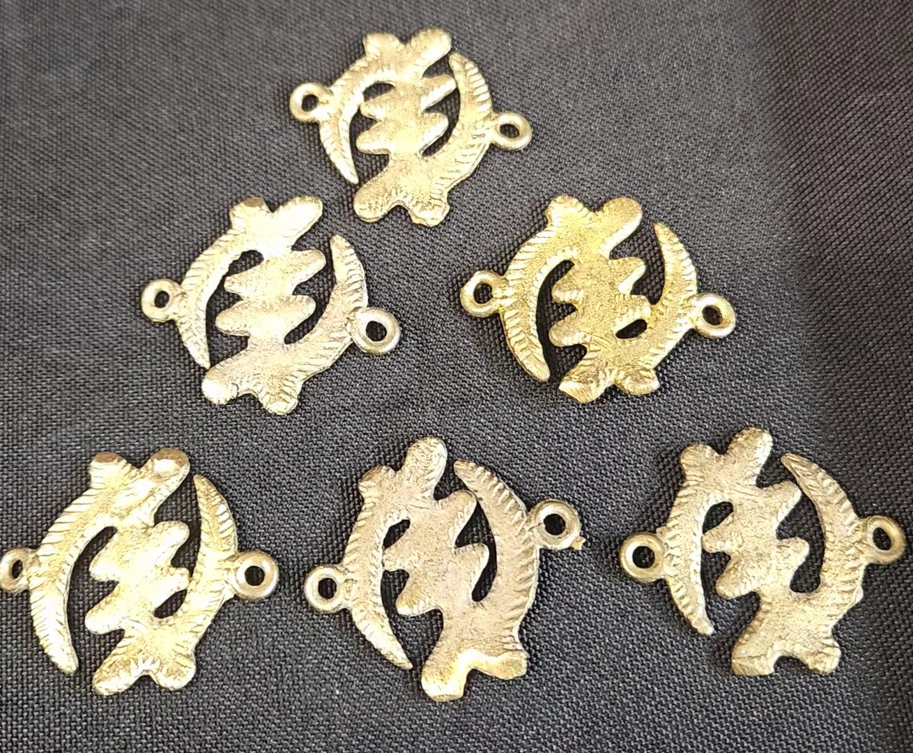 Asante Adinkra Gye Nyame Brass Link Pendant – 35mm x 50mm – Handcrafted Symbol of Divine Protection | Limited Edition (Only 6 Available)