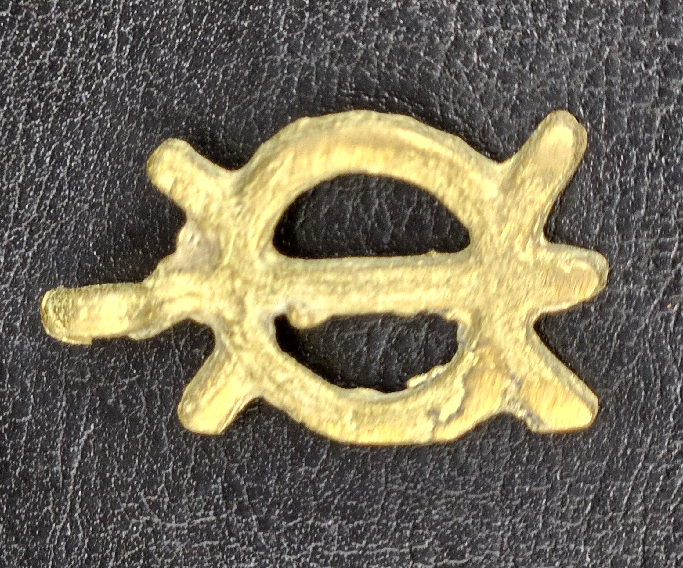 African Brass Adinkra Pendant – “Wawa Aba” | 1.5 inches | Handcrafted in Ghana