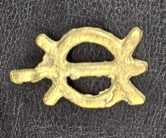 African Brass Adinkra Pendant – “Wawa Aba” | 1.5 inches | Handcrafted in Ghana