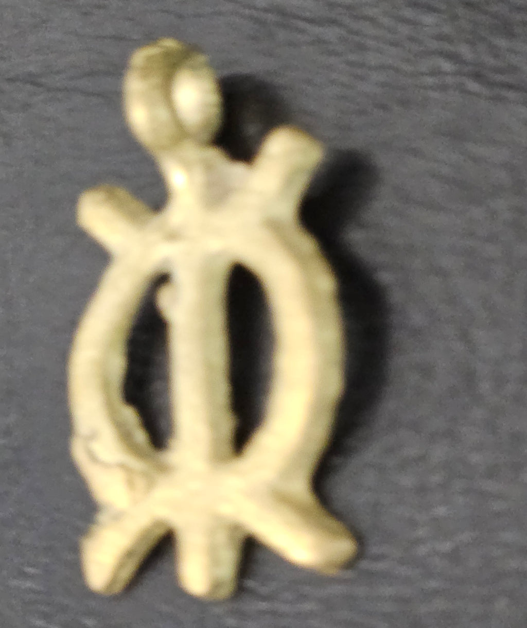 African Brass Adinkra Pendant – “Wawa Aba” | 1.5 inches | Handcrafted in Ghana