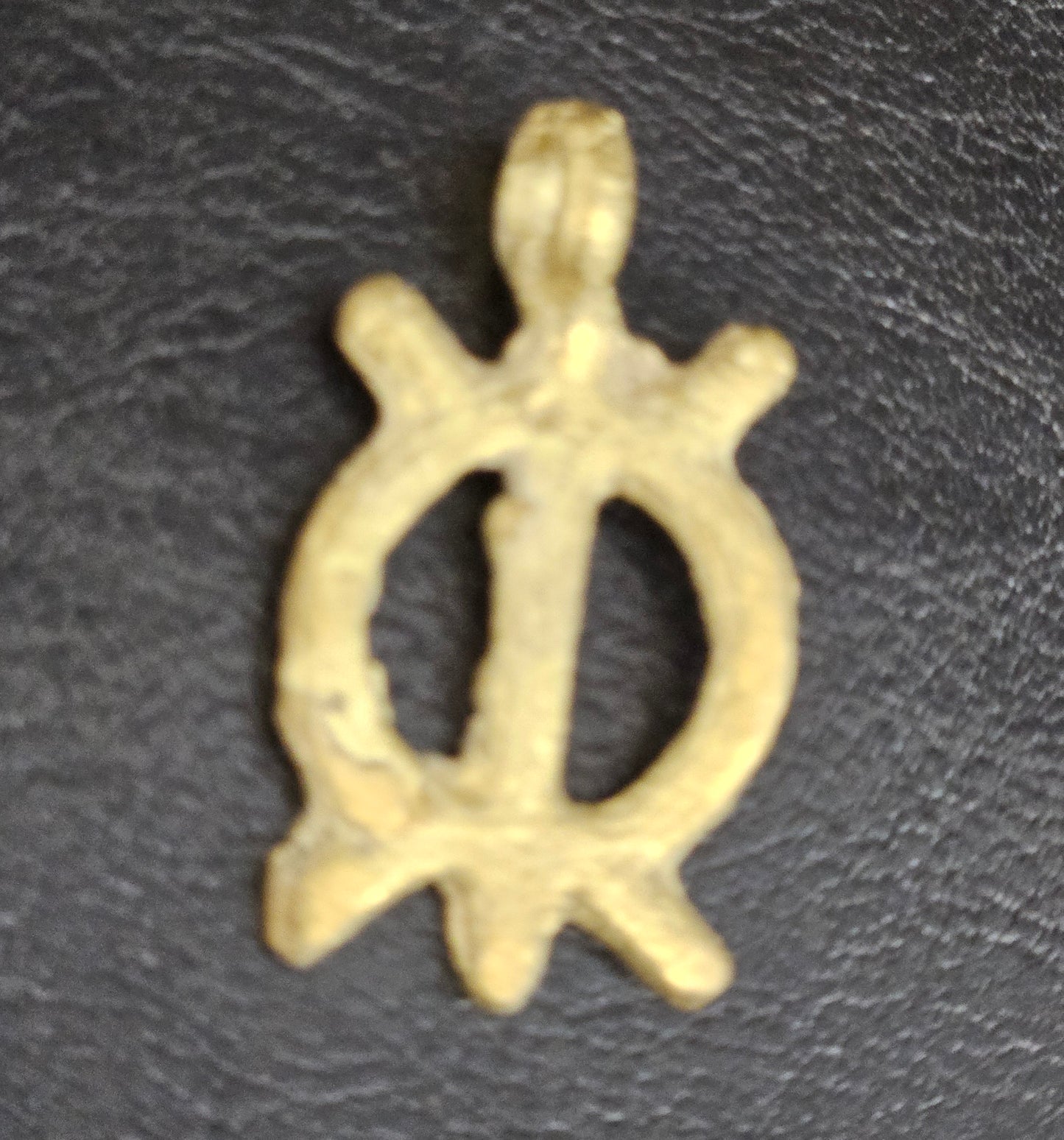 African Brass Adinkra Pendant – “Wawa Aba” | 1.5 inches | Handcrafted in Ghana