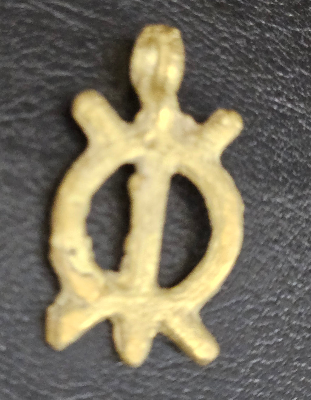 African Brass Adinkra Pendant – “Wawa Aba” | 1.5 inches | Handcrafted in Ghana