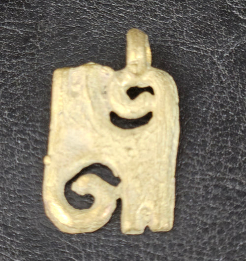 African Brass Adinkra Pendant – Kwatakye Atiko (1.5 inch) | Symbol of Bravery & Leadership | Handcrafted in Ghana