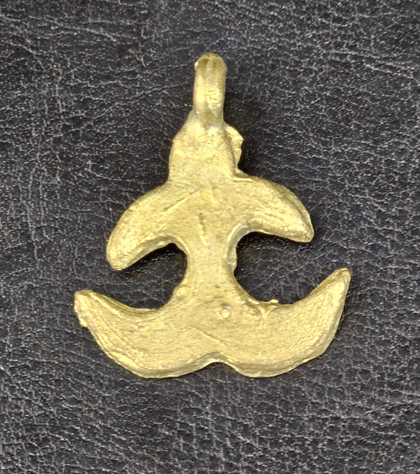 African Brass Adinkra Pendant – Akokɔnan (1 inch) | Symbol of Parental Protection & Nurturing Love | Handcrafted in Ghana