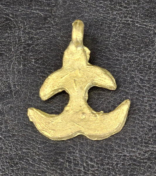 African Brass Adinkra Pendant – Akokɔnan (1 inch) | Symbol of Parental Protection & Nurturing Love | Handcrafted in Ghana