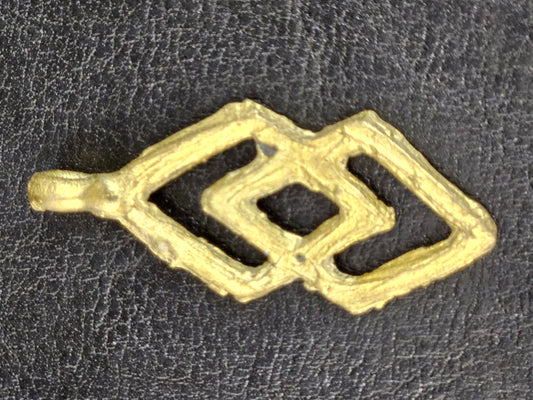 African Brass Adinkra Pendant – Epa (1.8 Inches) | Symbol of Law, Justice & Accountability | Handcrafted in Ghana