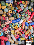 African Krobo Recycled Glass Beads – 1 Cup Assortment (160+ Handmade Ghanaian Beads for Jewelry & Crafts, 1lb