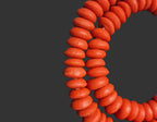 Ashanti Glass Rondelle Beads – Heritage Red Recycled Glass Beads | Large Hole African Glass Beads Handcrafted in Ghana