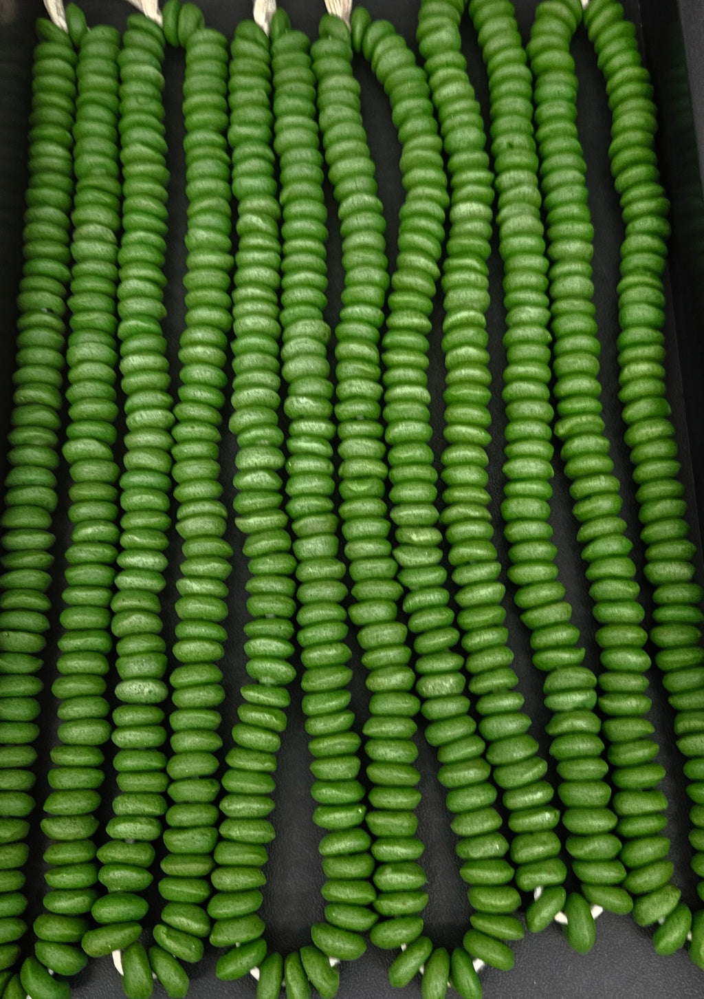 Green Handcrafted Ashanti Spacers | Elevate Your Jewelry Designs with Authentic African Beads