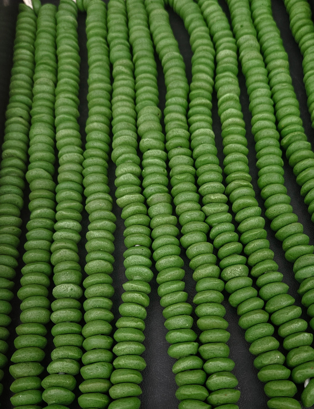 Green Handcrafted Ashanti Spacers | Elevate Your Jewelry Designs with Authentic African Beads