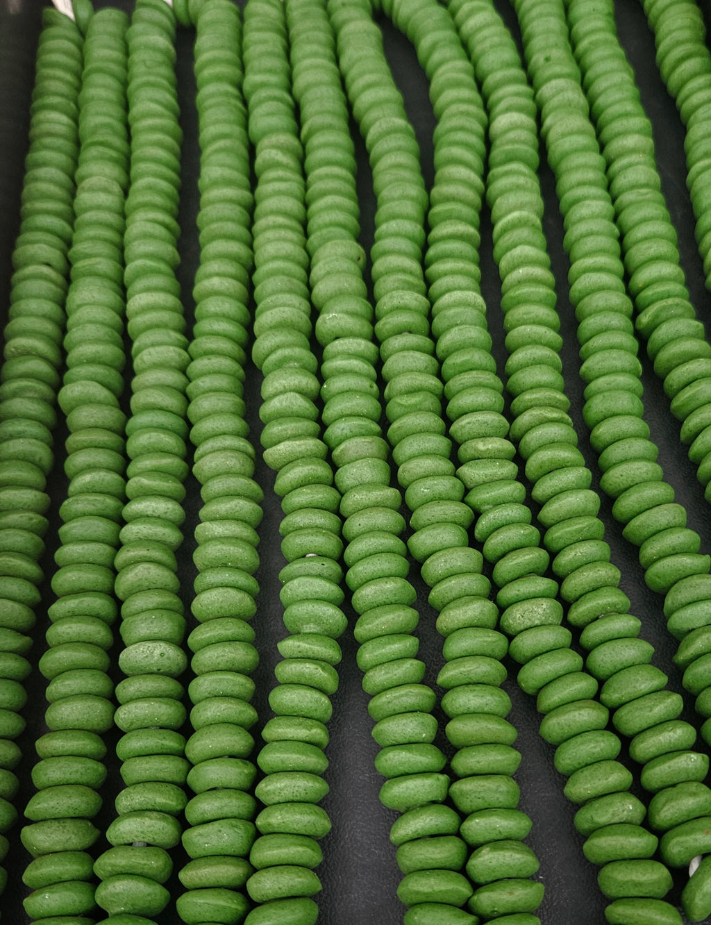 Green Handcrafted Ashanti Spacers | Elevate Your Jewelry Designs with Authentic African Beads