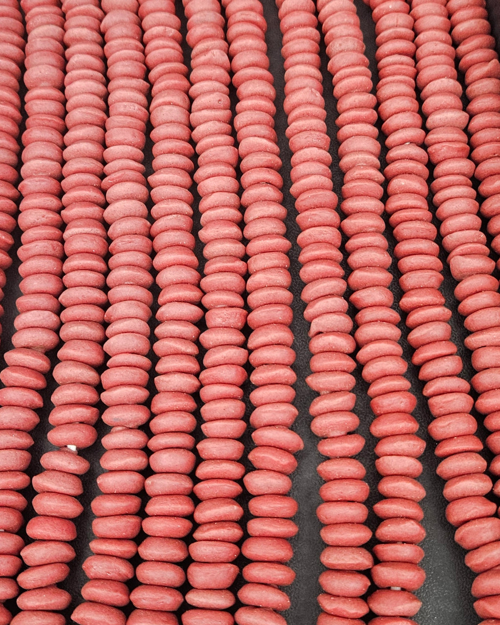 Ashanti Glass Rondelle Beads – Desert Rose Recycled Glass Beads | Handcrafted Ghanaian Glass Beads