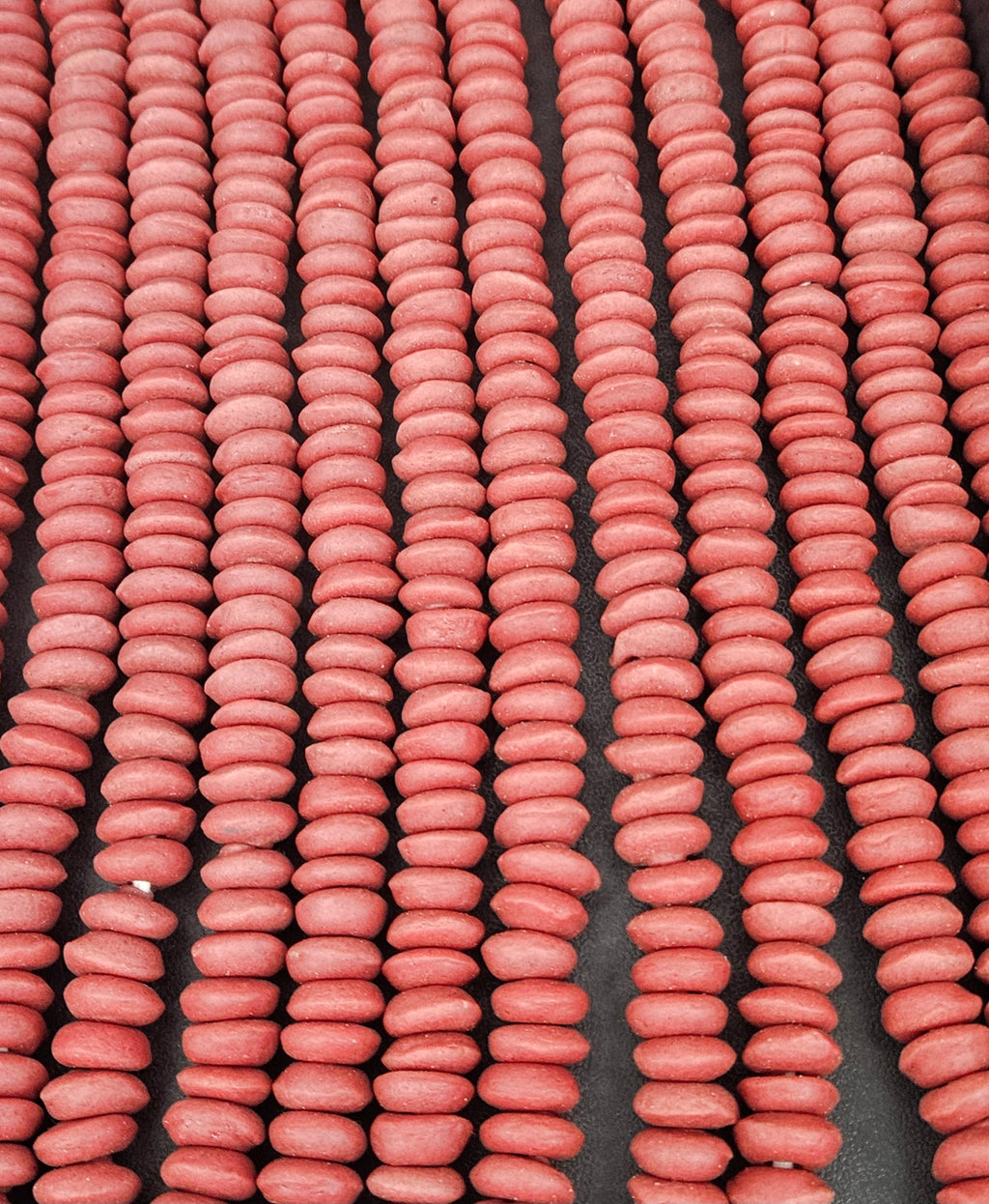 Ashanti Glass Rondelle Beads – Desert Rose Recycled Glass Beads | Handcrafted Ghanaian Glass Beads