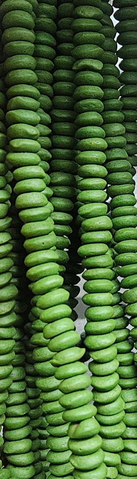 Green Handcrafted Ashanti Spacers | Elevate Your Jewelry Designs with Authentic African Beads