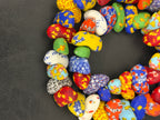 XL Designer Mix Canoe-Shaped Krobo Powdered Glass Beads | Assorted Multicolor Recycled Glass Beads | Handmade African Beads from Ghana